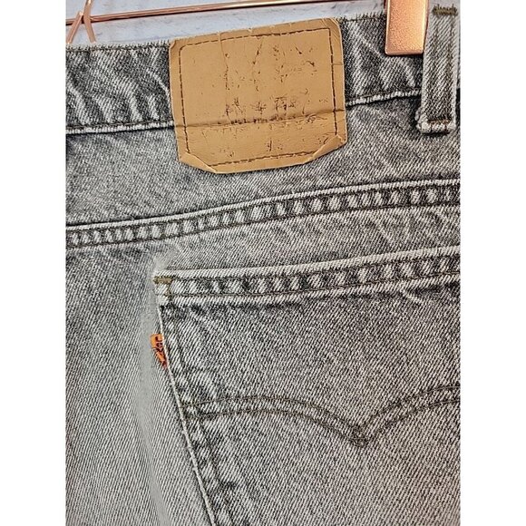 Vintage 80s Levi's Acid‎ Wash Jeans Orange Tab Size 36x29 White Wash Denim - Picture 6 of 9